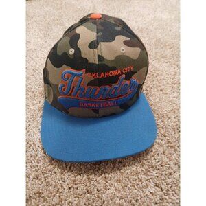 Mitchell & Ness Oklahoma City Thunder Camo Leather Embroidered Strapback